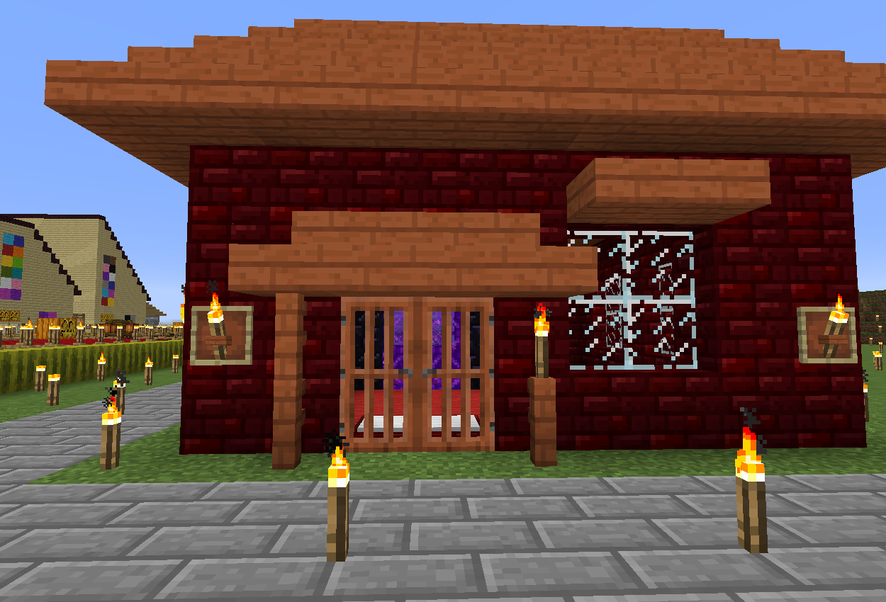 ネザー小屋作りました