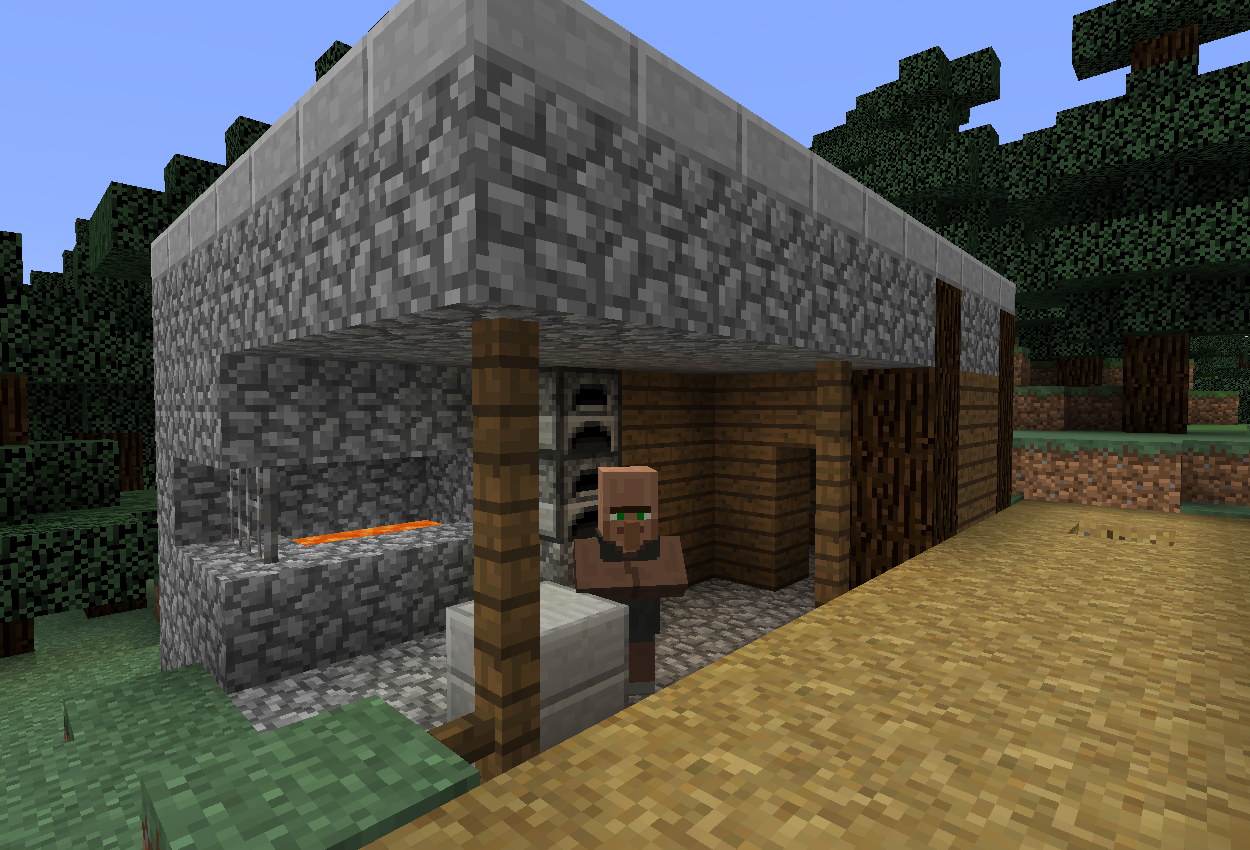 鍛冶屋 マイクラ初心者が行く